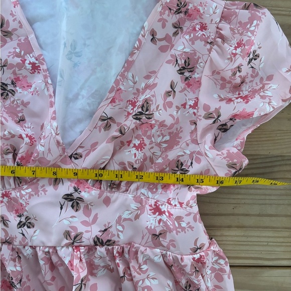 SHEIN Pink Floral Midi Dress - Picture 7 of 9